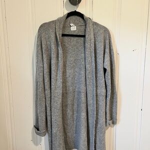 Cozy Heather Gray Open-Front Cardigan *no sachet belt*
